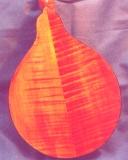 Curly Rock Maple stained with a vintage amber stain